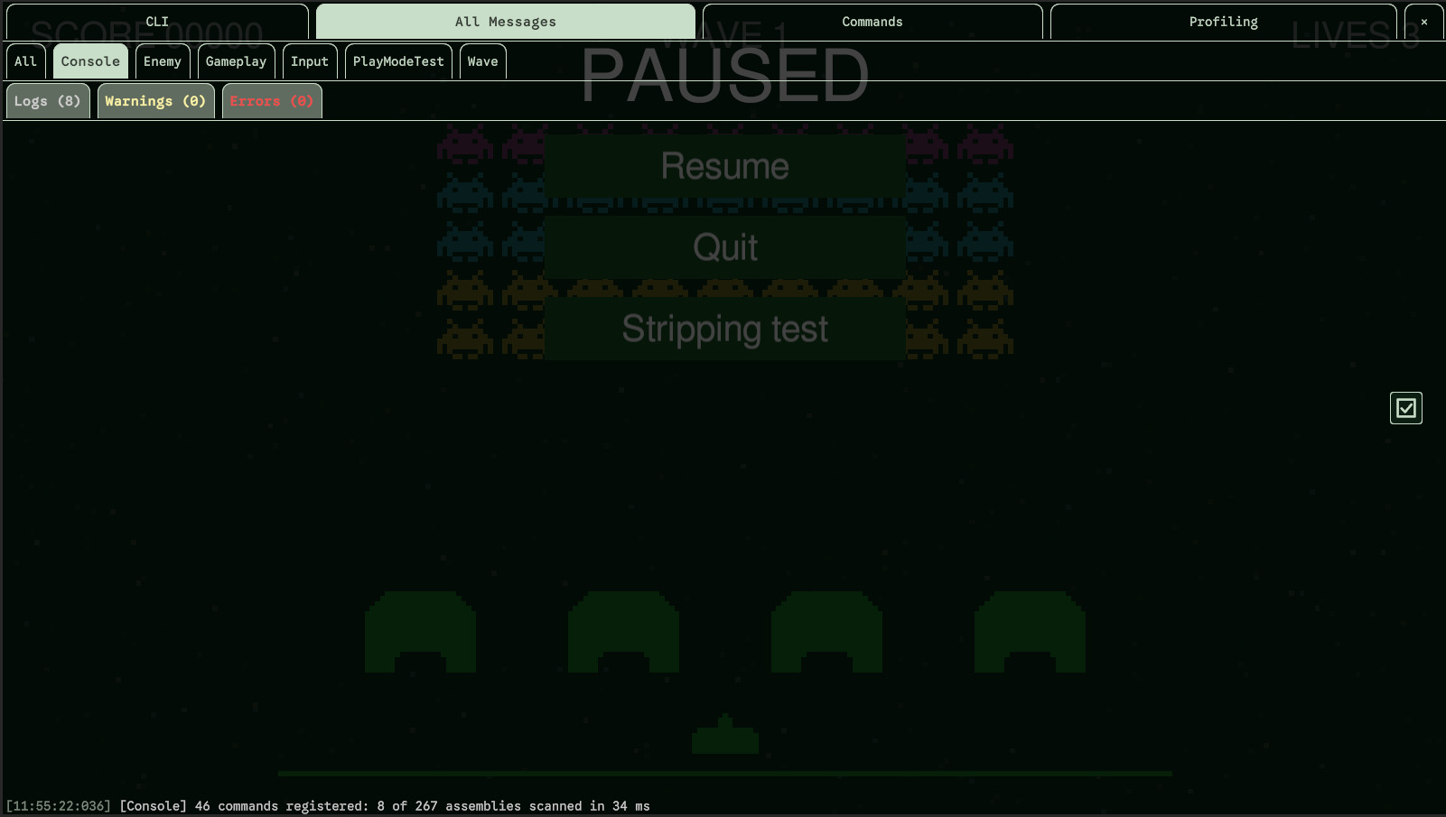 The console, just opened with F12.